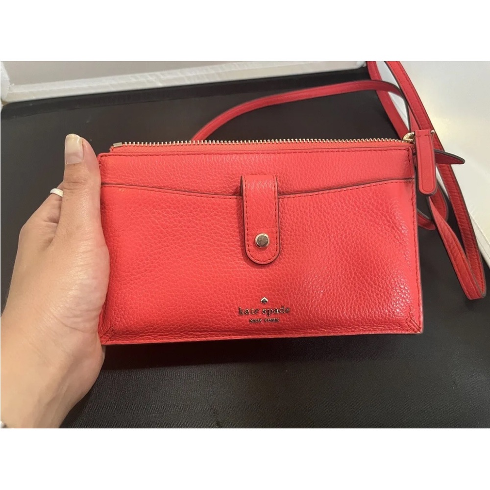 Kate Spade Red Leather Crossbody Purse